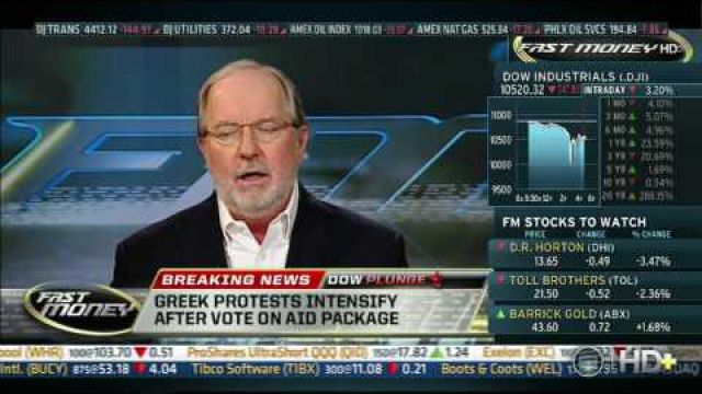 CNBC, 050610, Euro will disappear in next few years, Dennis Gartman (Dow 10,520)