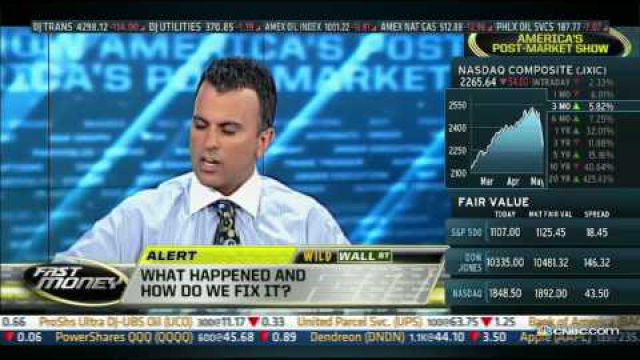 CNBC, 050710, High Frequency trading makes of 67% of volume of the stock market