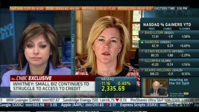 CNBC, 051710, Meredith Whitney, Avoid financial stocks at all costs